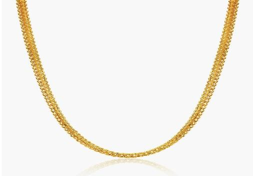 916 Gold Venice Curb Necklace Gold