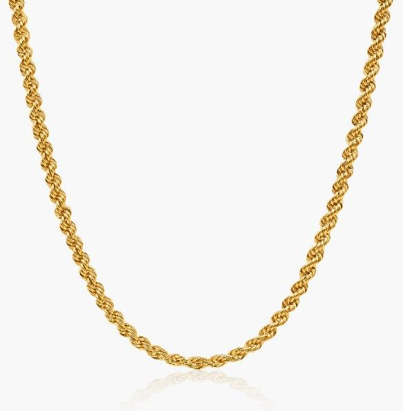 916 Gold Hollow Rope Chain