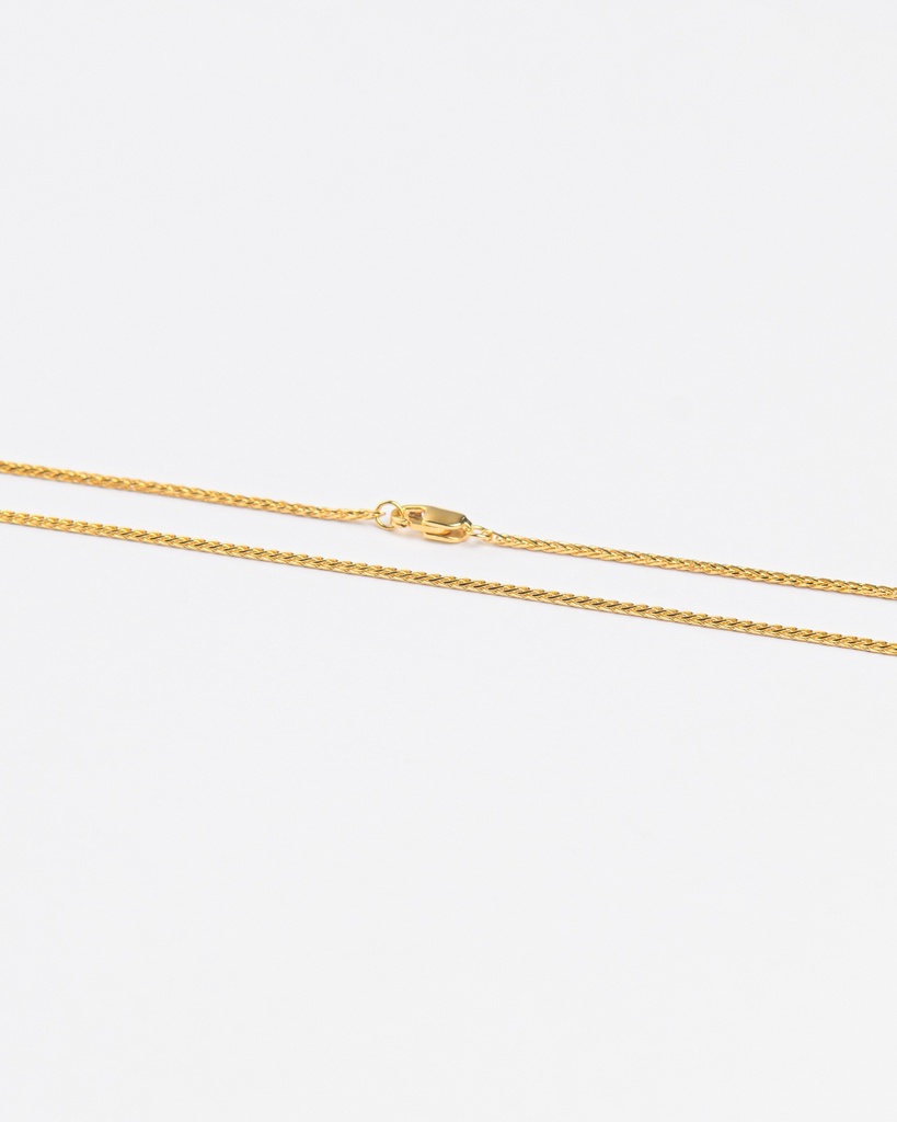 22K Solid Gold Spiga (Wheat) Chain Necklace