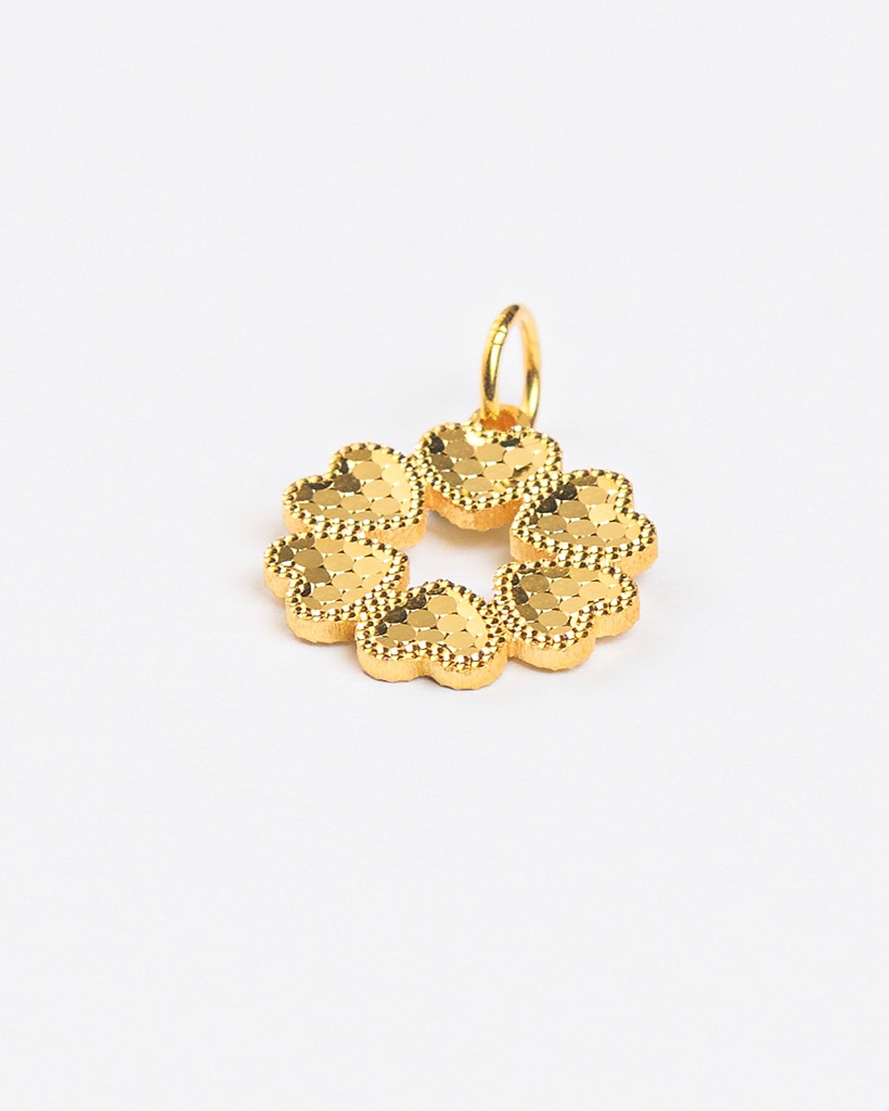 22K Gold Lucky Clover Pendant