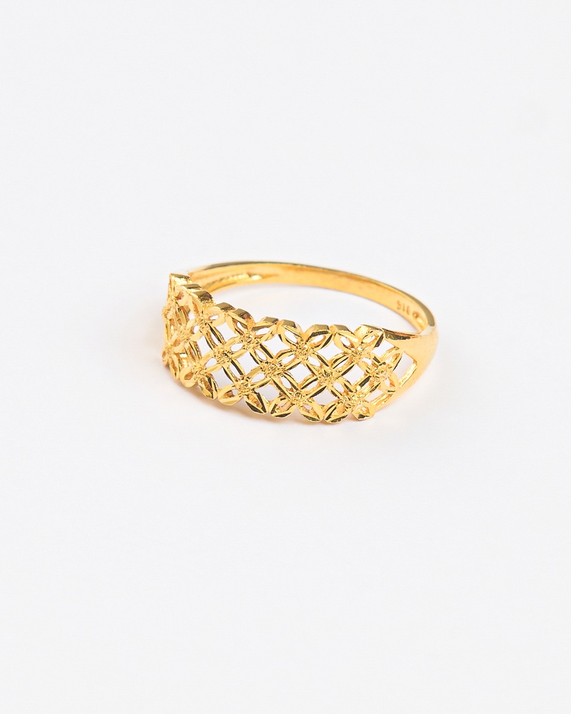 22K Gold Interwoven Motif Ring