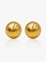 916 Gold Round Ear Studs