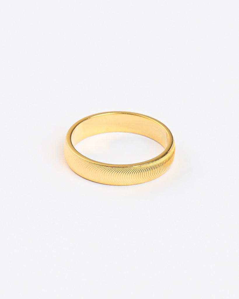 22K Gold Multi-Finish Wedding Band