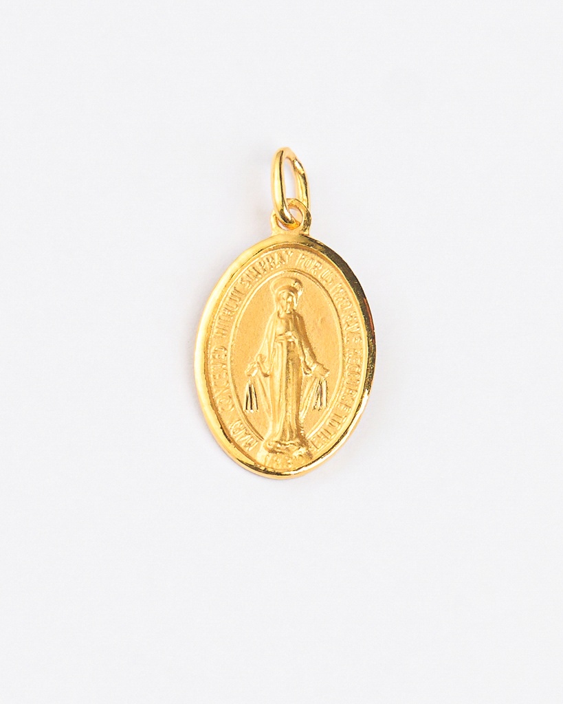 22K Gold Miraculous Medal Pendant