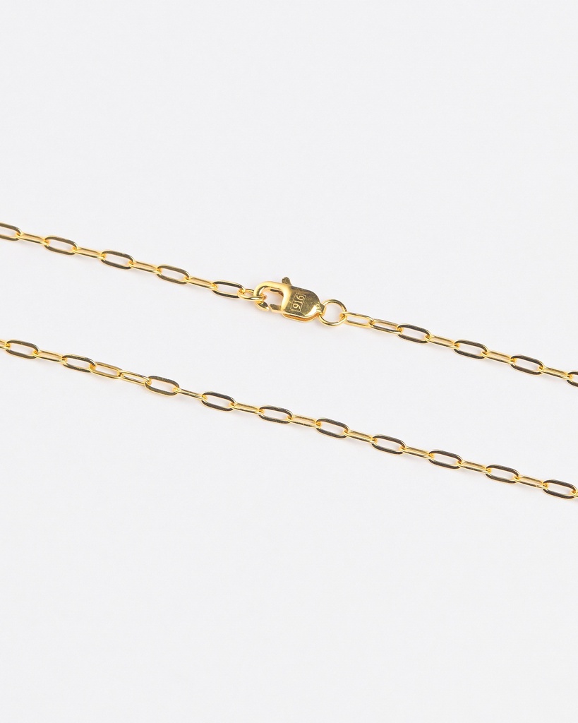 Exquisite 916 Gold Elongated Paperclip Link Chain