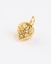 22K Solid Yellow Gold "Vannerie" Heart Pendant