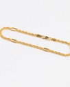 Exquisite 916 Gold Mixed-Link Chain Bracelet