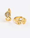 Exquisite 916 Gold "Ka-Ching" Dollar Sign Earrings