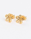 916 Gold Filigree Flower Stud Earrings