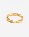 Exquisite 916 Gold Clover Beaded Stacking Ring