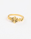 Exquisite 916 Gold Four-Leaf Clover Ring