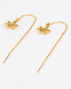 Exquisite 916 Gold Butterfly or Bee Threader Earrings