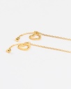 Exquisite 916 Gold Adjustable Textured Heart Bracelet