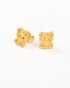 Exquisite 916 Gold Teddy Bear Stud Earrings