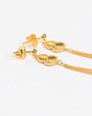 Exquisite 916 Gold Gourd Drop Earrings