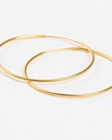 Exquisite 916 Gold Classic Thin Hoop Earrings